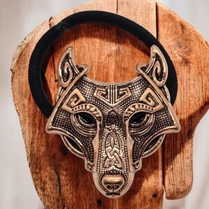 Viking Hair Tie Nordic Fenrir Wolf Celtic Ponytail Holder Barrette Accessories